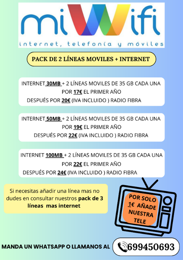 Tarifas de internet + movil